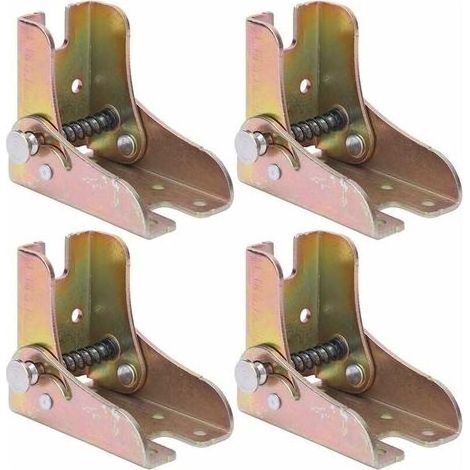 4 PCS Pied Table Rabattable, Verrouiller Extension Table Lit Jambe, Chaud En Acier Laminé Canapé-Lit Pliant Pied 2.3mm Épaisseur Meubles Accessoires (1/5)