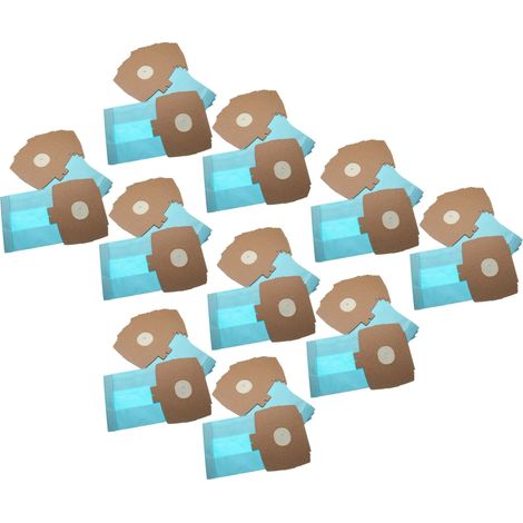 vhbw 50x sacchetto compatibile con AEG Electrolux 113 466 aspirapolvere - 26,1cm x 15,05cm azzurro