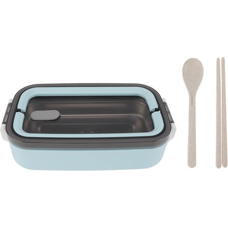 Isolierte Bento-Box aus Edelstahl 304, auslaufsicher, für Schüler, Schule und Büro, hellblau (1/5)