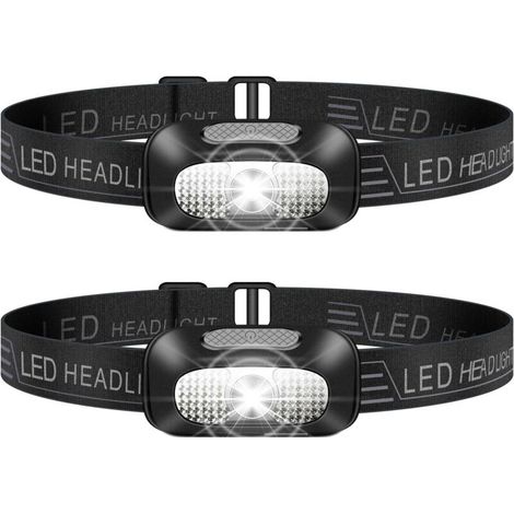 Lampe Frontale LED Rechargeable USB - 2 Pièces Légères et Puissantes pour Camping (1/5)