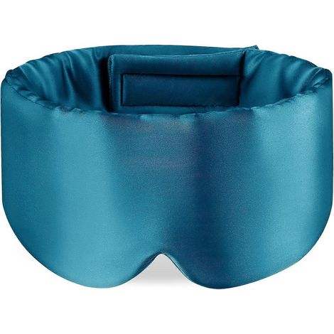 Masque de sommeil en soie de mûrier 100 % naturelle, grande taille, pour femmes et hommes, bandeau pour les yeux pour une nuit de sommeil complète. (1/5)