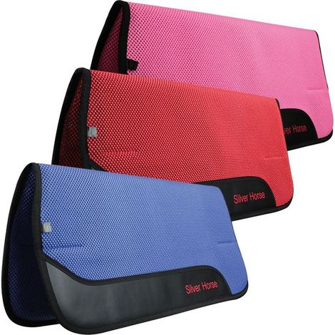 Rosso - Sottosella western da equitazione in gomma e neoprene ideale per concorsi