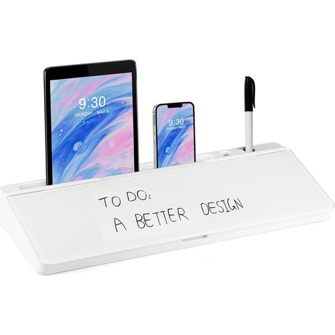 Youyijia Tableau blanc de bureau en verre Youyijia avec organisateur de stockage Écraser sec Bureau Buddy avec surface d'écriture lisse Suport de clavier Tableau de mémo pour accessoires et fourniture (1/5)
