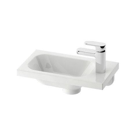 Ravak Chrome - Lave-mains 400x220 mm, avec un trou pour robinet à droite, blanc XJGP1100000