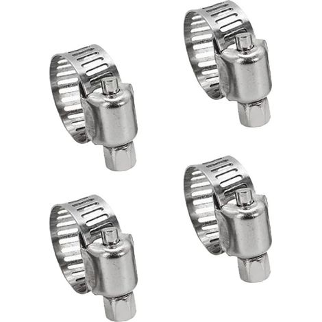 Verstellbare Edelstahl-Schlauchschellen, 6–12 mm, Metall, für Rohre, Gas, Wasser, Kabel, Armaturen (1/5)