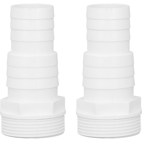 Adaptateur Tuyau Pompe Piscine 2 Pièces – Filtre Plastique à Filetage Mâle 1-1/2" pour Remplacement et Réparation Rapide