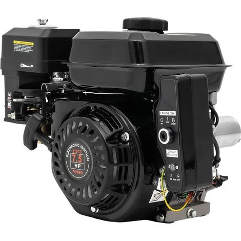 Moteur 4 temps 210 cc – 3 kW – 7,5 CV – démarrage électrique ou manuel – moteur pour compresseur, coupeuse et générateur