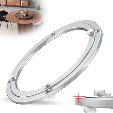 Roulement plateau tournant 25 cm robuste, base pivotante aluminium pour table bricolage présentoir (1/5)