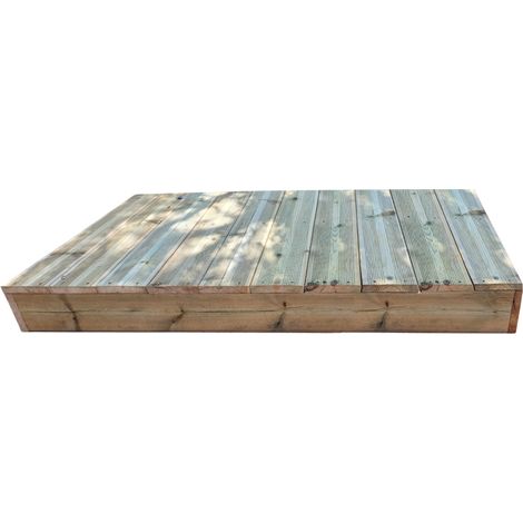 Blockstufen Holz modulierbar-10 Bretten B120cm H17cm