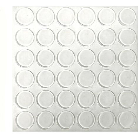 36 x Transparent Silicone Pads 20 x 2 mm for Furniture Non-Slip (1/5)
