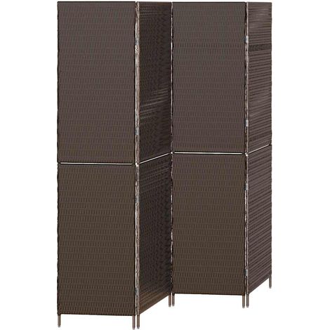 Paravent Marron 195 x 180 cm polyrotin