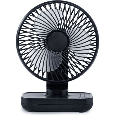 Leiser USB-Tischventilator mit 4000-mAh-Akku, 4 Geschwindigkeitsstufen, kompakt und wiederaufladbar – ideal für Büro oder Reisen