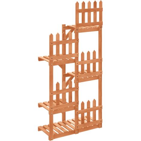 Portavaso per piante 60 x 25 x 130 cm in legno massello di abete marrone 020045211
