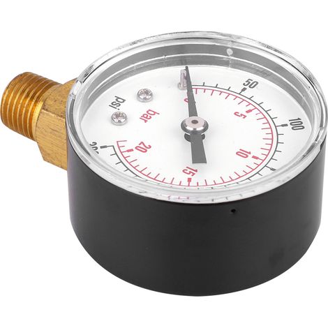 Manomètre 50 mm 1/4 BSPT filetage laiton pour carburant air huile gaz eau (0-300PSI 0-20Bar) (1/5)