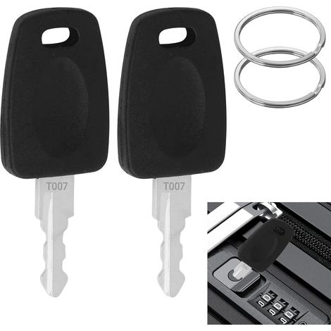 2 Pièces Clés Compatibles Pour TSA 007, Clé de Voyage, Pour Valise CléS de Verrouillage Tsa Bagages, Clé de Secours pour Cadenas Valise Cadenas Tsa Valise Avion (2 Pièces 007) (1/5)