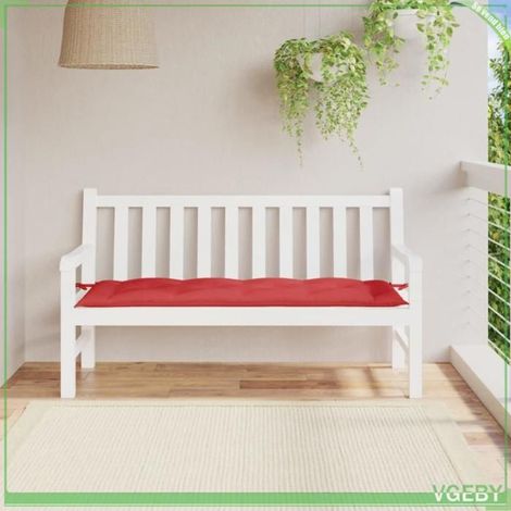361608 Coussin de banc de jardin rouge 150x50x7 cm tissu oxford (1/5)