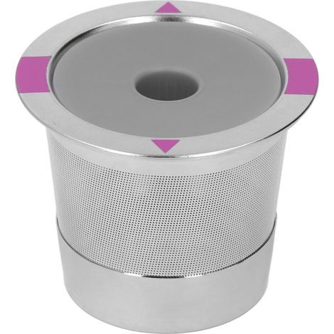 Wiederverwendbarer Kaffeefilter aus Edelstahl, einzigartiger Messbecher für Kaffeemaschinen, nachfüllbare Metallkapsel (1/5)