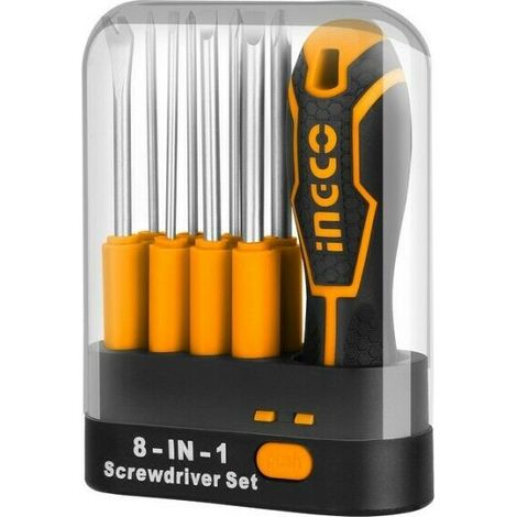 SET CACCIAVITI INTERCAMBIABILI 9 PZ CON PUNTERUOLO E LEVACHIODI-INGCO (1/5)