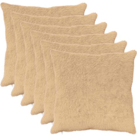 Housse de coussin 6 pc HEERLEN Crème 55 x 55 cm
