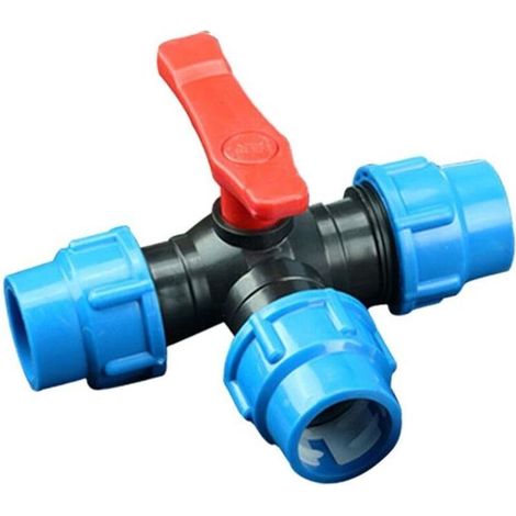Raccord en T à connexion rapide pour tuyau d'arrosage, pour l'irrigation agricole et de jardin – diamètre intérieur de 20 mm (1/4)