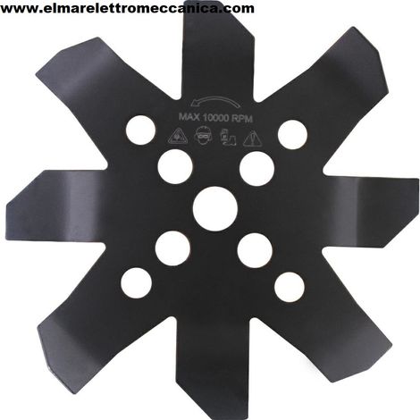 Disco per decespugliatore, 8 denti curvi diametro 255 mm 600095