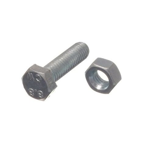One Stop DIY Lot de 10 vis hexagonales de qualité 4,8 M8 30 mm BZP zingué
