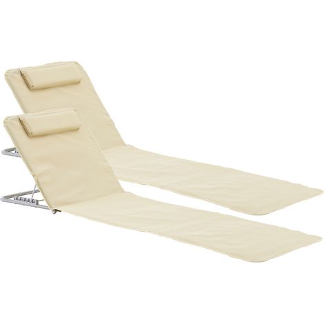 Strandmatte Cellorigo 2er Set Beige [en.casa]
