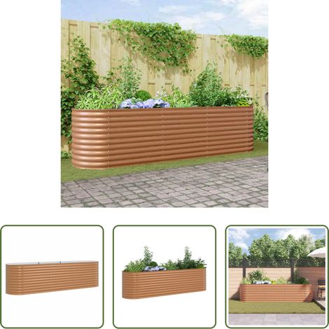 Hochbeet - Hochbeet Braun 320 x 80 x 81 cm Stahl (1/5)