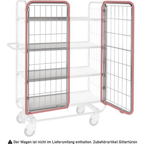 Kongamek Gittertüren 500x40x800mm als Zubehör für Kommissionierwagen