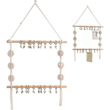 Étagère de rangement tendance pour pinces à cheveux, organisateur de cheveux, décoration murale pour porte ou chambre. (1/4)