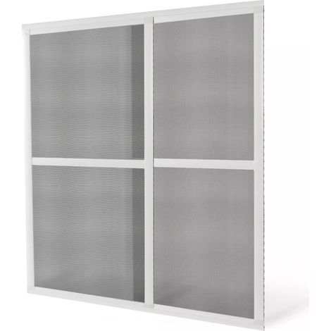 Avosdim – Moustiquaire coulissante pour baie vitrée – Aluminium laqué blanc – Dimensions L1600 x H2400mm – Toile anti-insectes en fibre de verre
