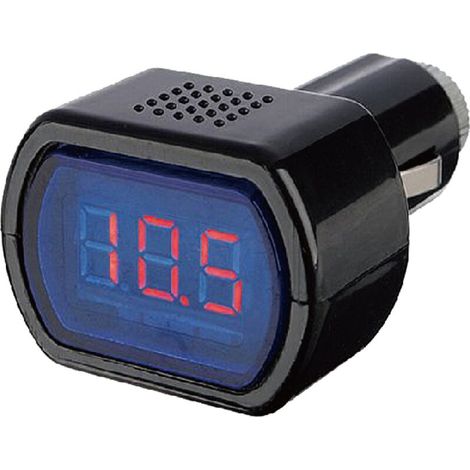 Voltmètre LED 12V/24V pour prise allume-cigare, testeur de tension et détecteur de batterie pour voiture, camion (1/5)