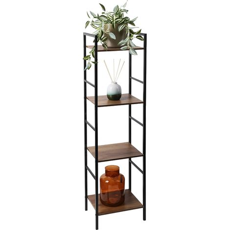 SCAFFALE IN METALLO E LEGNO cm 29,45 x 23,5 x H 106,5 - 4 ripiani cm 29,45 x 23,5 x H 106,5 - 4 ripiani