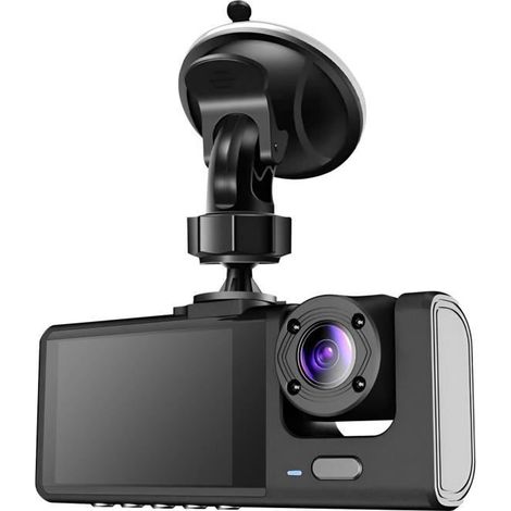 Dashcam Pare Brise Avant Arrière Intérieur 1080p LED 2 pouces Micro Noir (1/5)