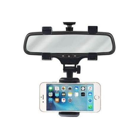 Support universel rotatif à 360° pour rétroviseur de voiture - Noir (1/3)