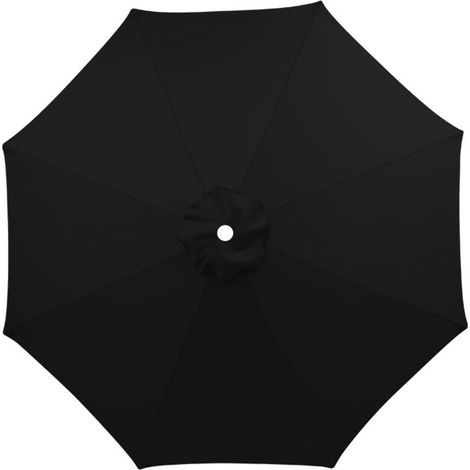 (Noir) Housse de rechange pour parasol 3 m imperméable, résistante aux UV, tissu de remplacement, lavable, respirante (1/5)