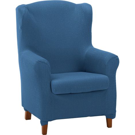 Housse élastique pour Fauteuil à Oreilles Duplex - Bleu (1/4)