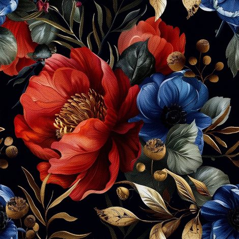 Tela decorativa para exteriores Oxford - Motivo floral I DX5219 (1/5)