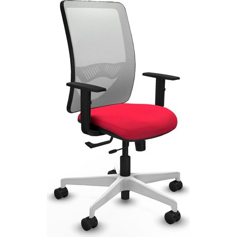 Chaise de bureau piqueras y crespo Zulema blanc support lombaire ajustable (1/2)
