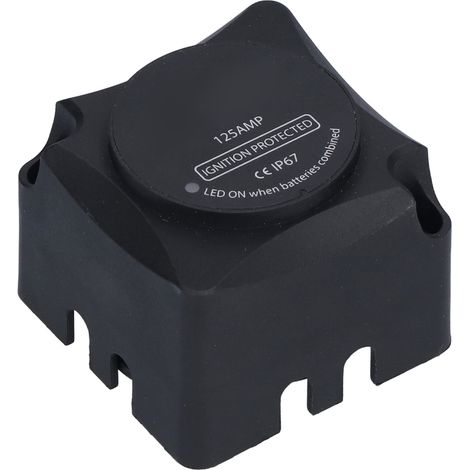 Spannungsgesteuertes Relais (VSR) mit automatischem Ladegerät, intelligentem Doppelbatterie-Trennschalter und Schraube, 12 V, 125 A (1/5)