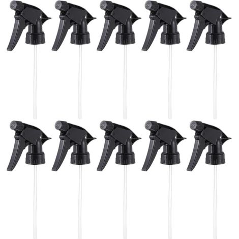 Têtes De Pulvérisation à Jet De Remplacement 10 Pièces Plastique Pet Noir Pour Flacons Standards 28/400 Pulvérisateur Réglable Jardinage Et Beauté (1/5)