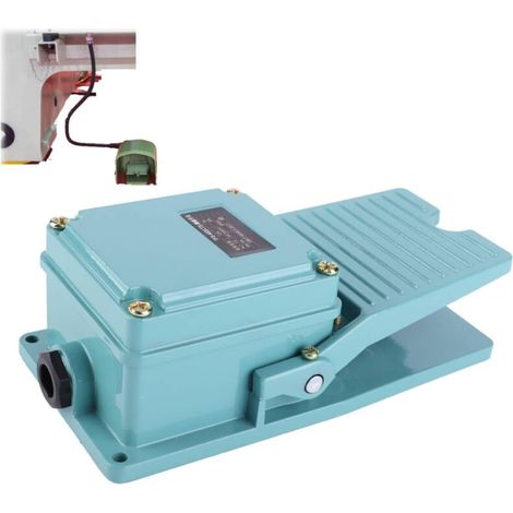 Interrupteur À Pédale - 250 V 15 A 1NO 1NC - Aluminium Antidérapant - Pour Machines À Souder Tours Meuleuses Presses Hydrauliques - 1 Pièce (1/5)