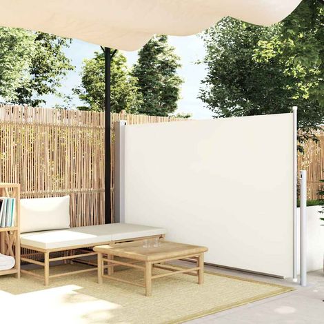 Auvent latéral rétractable de patio-Store banne rétractable de balcon 140x500 cm Crème 795924 (1/5)