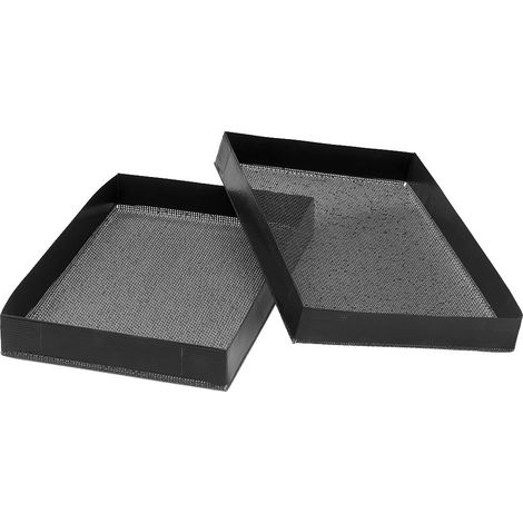 Plats de Gril antiadhésifs (en Duo) 28x18x3cm en Noir, Plastique (1/5)