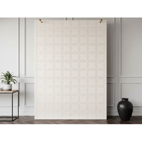 BOBOCHIC - Tapis poils ras OWEN motif abstrait 200x290 Blanc (1/5)