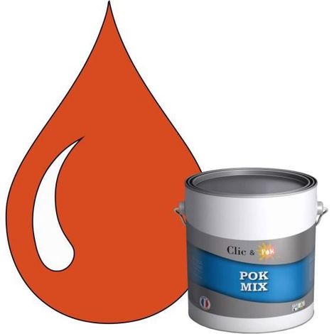 Peinture Bois Extérieur – POK BOIS - 3l-RAL 2010 - - Orangé de Sécurité- Résistante aux intempéries - Ne s'écaille pas (1/4)