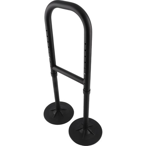 Outil d'aide à la mise en position debout à double base, dispositif d'aide à la station debout réglable en hauteur (8 niveaux) pour faciliter le lever du sol. (1/5)