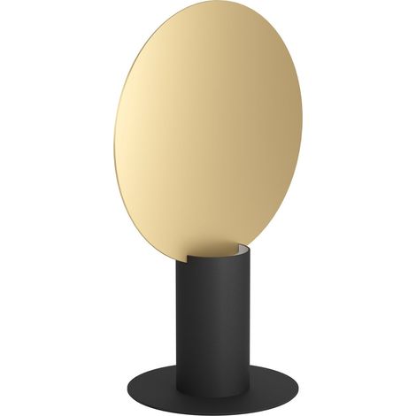 EGLO LED Tischlampe Sarona, geometrische Nachttischlampe, Tischleuchte aus Metall in Gold und Schwarz, Deko Lampe für Schlafzimmer und Wohnzimmer, inkl. GU10-Leuchtmittel, warmweiß
