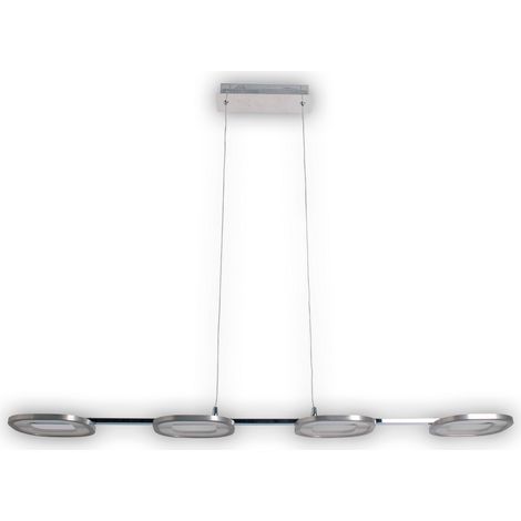 Naeve BEAM Plafonnier suspendu à barre LED en acier blanc 3 000 K