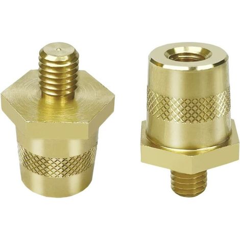 Accessoire de porte coulissante Lot de 2 connecteurs de borne de batterie, borne de batterie automatique en laiton, adaptateur de borne de filetage supérieur, adaptateur de rallonge de borne de charge (1/5)